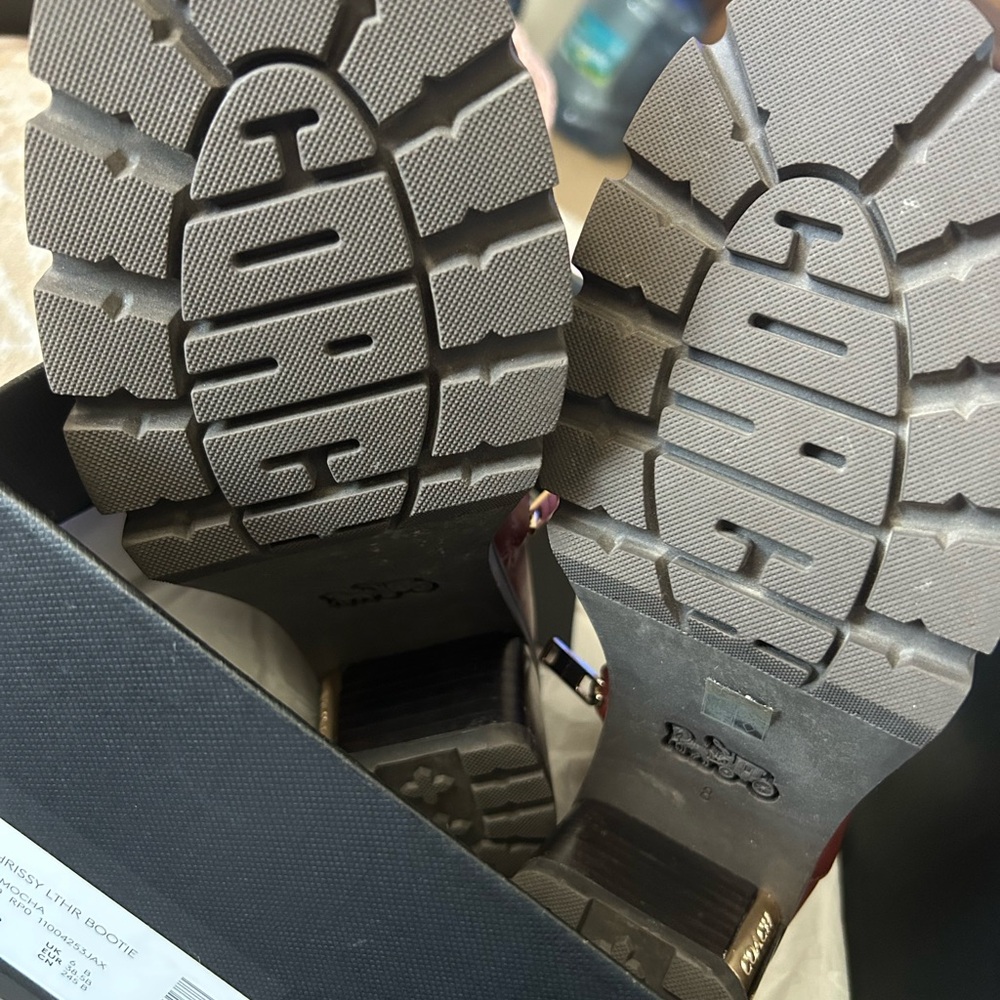 Coach Burgundy Leather Ankle Boots - Picture 5 of 6